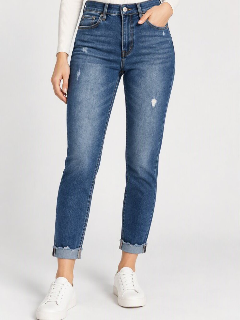 Nicole Miller Soho High Rise Ankle Slim Jeans Medium Wash Size 8 NWT